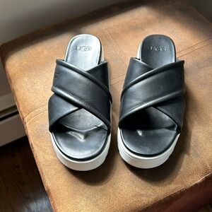 Ugg black sandals, women’s size 9